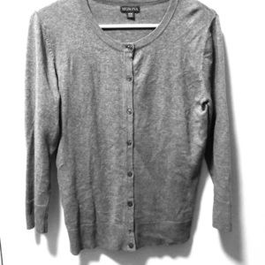 Grey button front cardigan